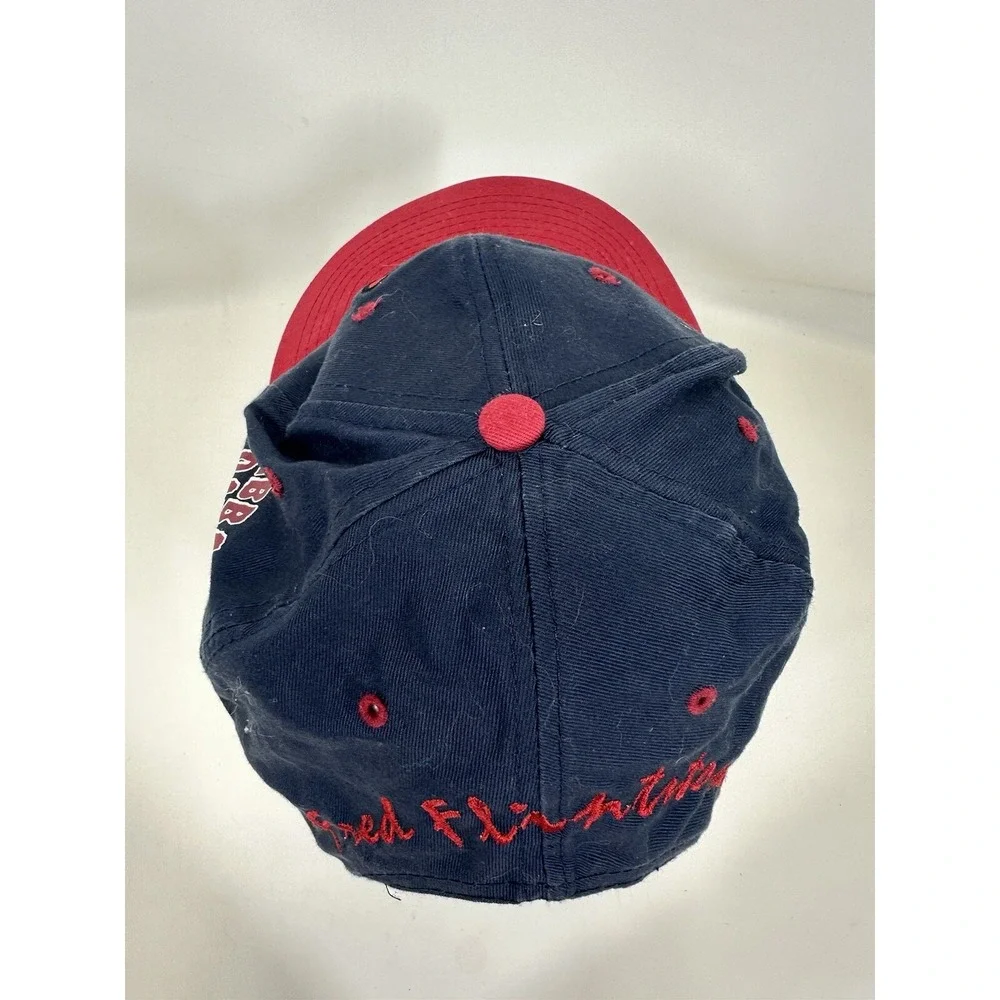 Fred Flintstone Snapback Hat 1994 Red Blue  90's Retro‎ Throwback Vintage